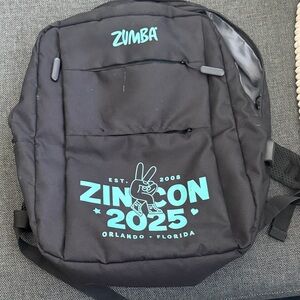 Zumba Fitness Black Backpack with Teal Print ZINCON 2025
